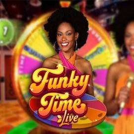 Funky Time online game logo by Evolution on leovegasno.com