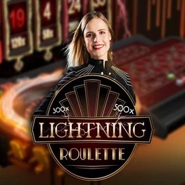 Live Casino logo of Lightning Roulette from Evolution at LeoVegas Casino