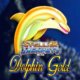 Dolphin Gold with Stellar Jackpots logo by Lightning Box Game at LeoVegas Casino
