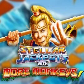 Play Stellar Jackpots with More Monkeys slot by Lightning Box Game on leovegasno.com